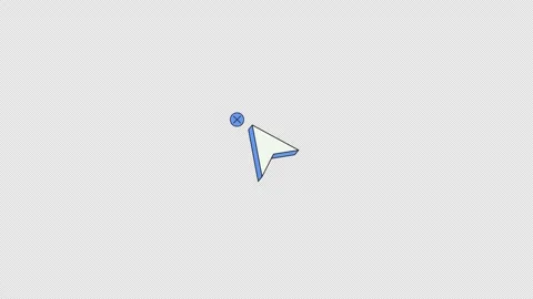 Close action cursor pointer neubrutalism UI element animation Stock Footage 337540715