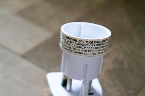 Close up of a adapter plug Stock Photos