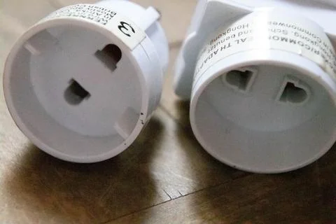 Close up of adapter plug Stock Photos