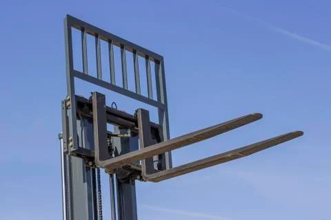 Close of adjustable pallet lifter Stock Photos