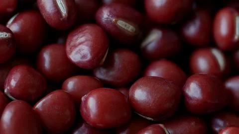Close-up of Adzuki Beans, Vigna angularis, Selected Focus Stock Photos
