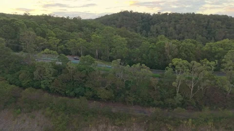 Close Aerial View of Quarry Rock Terraces in Brisbane Queensland Australia Stock Footage 338336489