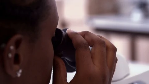 Close-up of a African-American scientist doing research in laboratory 動画素材 114558574