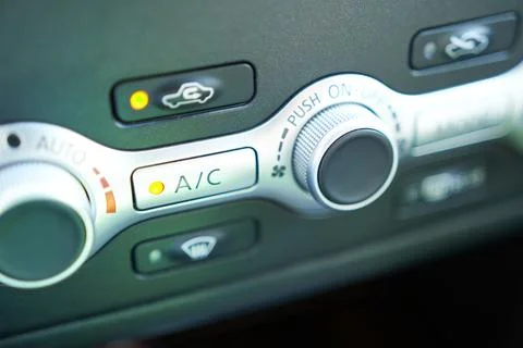 Close-up of the air conditioner control panel in a car Foto stock
