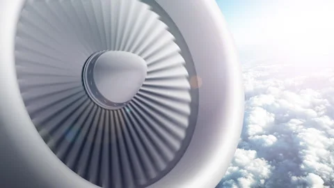 Close-up of aircraft engine Stock Footage 201440852