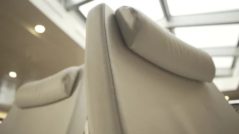 Close up to aircraft type seats Stock Footage 264569104