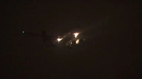 Close Up Of Airplane Flying at Night 4 스톡 동영상 20441791