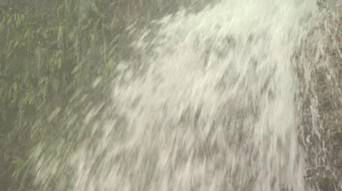 Close Up Of Al Waterfall And Surrounding Greenery 動画素材 19226971