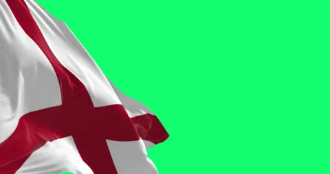 Close-up of Alabama state flag waving isolated on green background Vídeos de archivo 330468644