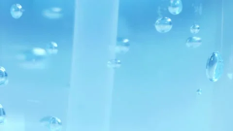 Close up alcohol gel bubble in bottle spins Stock Footage 146570521