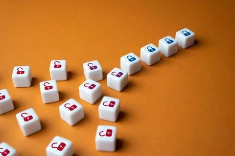 Close all vulnerabilities and build reliable security. Firewalls, encryptio.. Stock Photos