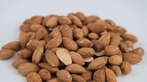 Close up almonds Video stock 236104984