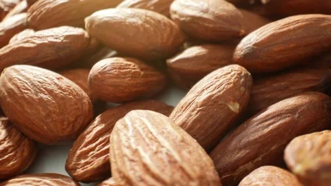 A close-up of almonds. Stock Footage 275879238