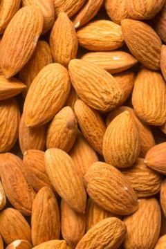 Close-Up on Almonds Nuts Stock Photos