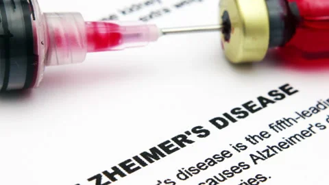 Close up of alzheimer disease form Stock Footage 344700032