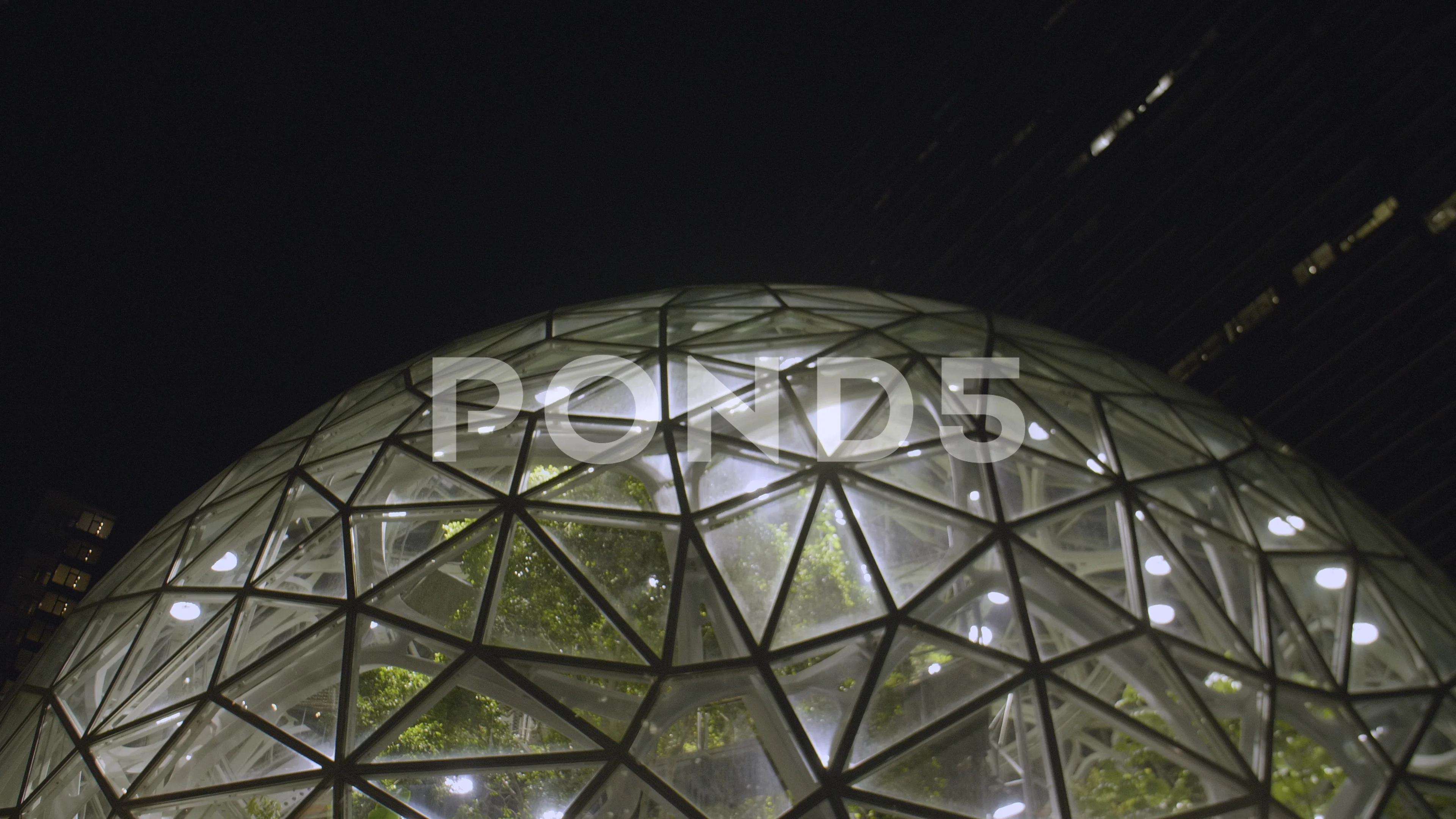 Close Up Of Amazon Spheres And Headquart Stock Video Pond5