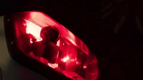 Close Up of Ambulance Emergency Light Flashing Stock Footage 345551019