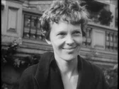 Close Up Of Amelia Earhart Vintage Footage Stock Footage
