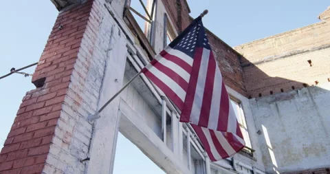 Close up of American Flag 2 Stock Footage 142665046