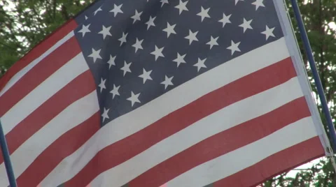 Close american flag Stock Footage 6552614