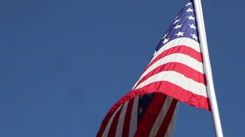 Close-up of the American Flag Stock Footage 41818610
