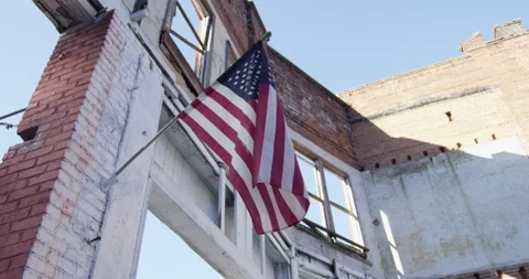 Close up of American Flag Stock Footage 142664839