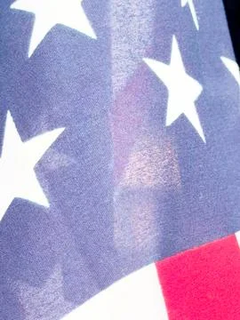 A close-up of an American flag Stock Photos