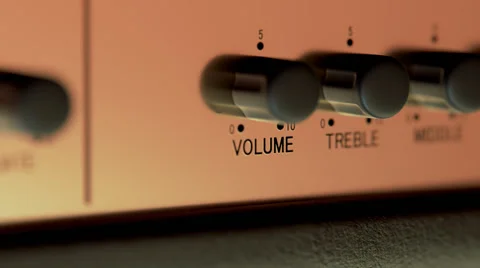 Close-up Of Amplifier Head Controller Stock Footage 60842098