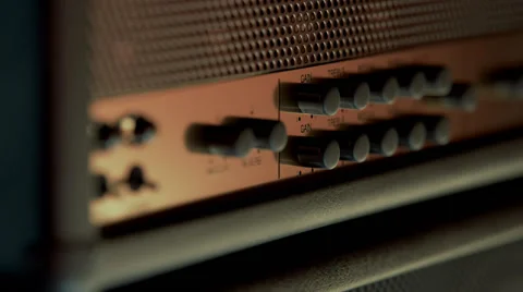 Close-up Of Amplifier Head Controller Stock Footage 60842230
