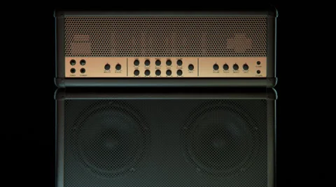 Close-up Of Amplifier Head Controller Stock Footage 60842974