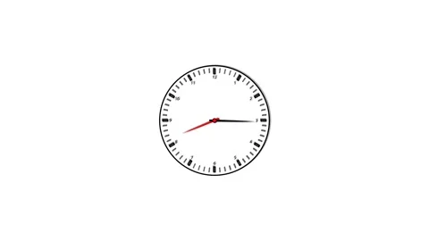 Close up of an analog clock showing time passing. Stock Footage 310106584