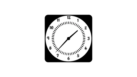 Close up of an analog clock showing time passing. Stock Footage 310106592