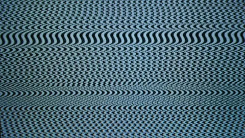 Close-up of analog TV screen with a moire pattern with optical illusion effect. Stock Footage 275376840