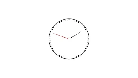 Close up of an analog wall clock ticking on a white wall. Stock Footage 310106599