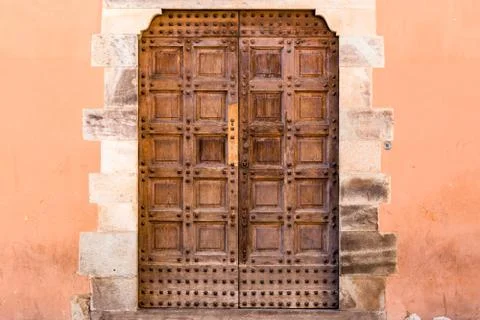 Close up of an ancient door Stock Photos