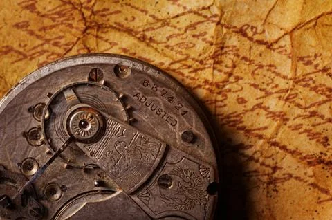 Close-up of an ancient gears Stock Photos