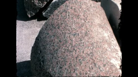 Close-up of Ancient Stone Stock Footage 277585245
