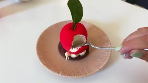 Close-up and born made in the form of an apple. Stock Footage 287804998