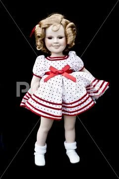 Close Up and Isolated Vintage Antique Old Doll Stock Photos