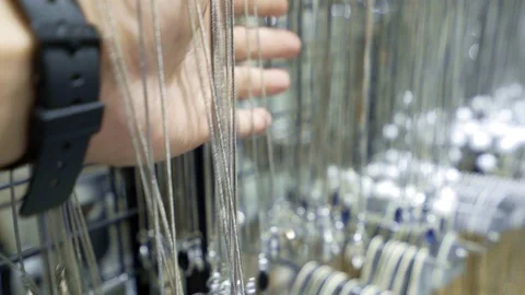 Close up and slow motion swing of jewelry for retail jewelry concept Stock Footage 118808235