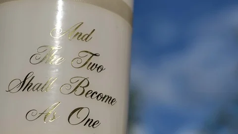 Close up and two shall become one candle 스톡 동영상 114185984