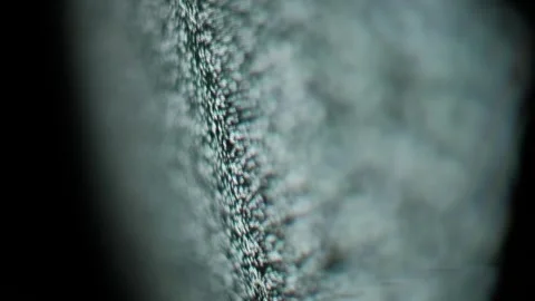 Close-Up Angled View of Television Screen Static Interference Stock Footage 307941353