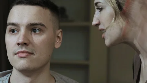 Close-up of an angry girlfriend Stock-Footage 120714392