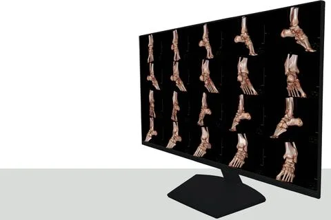 Close up ankle x ray 3d Stock Photos