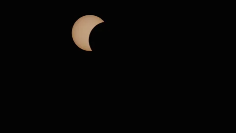 Close Up of Annular Solar Eclipse 2026 스톡 동영상 343091806
