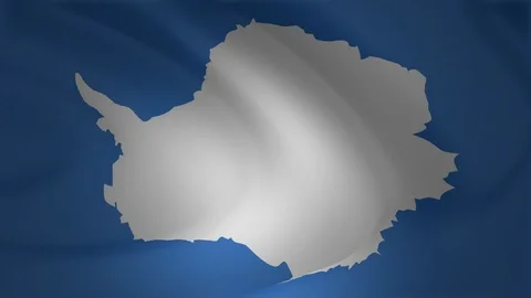 Close up of Antarctica flag waving Stock-Footage 90684592
