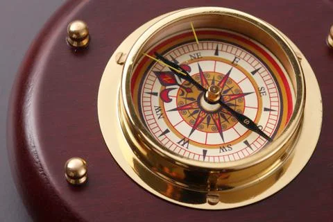 Close up Antique compass Stock Photos