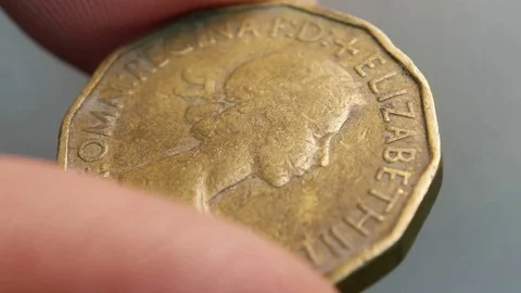 Close up of antique old coins Stock Footage 74169339