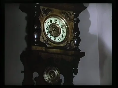 Close-up antique pendulum clock Stock Footage 260248549