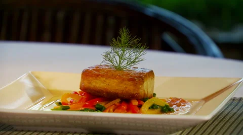 Close-up of appetizer on plate Video stock 57814864